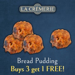 (Promo) 4 bread puddings for the price of three! ( 4 pcs) (เบรดพุดดิ้ง 4 ชิ้น)