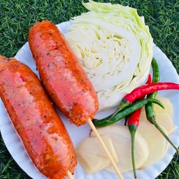 ไก่ย่างนมสด & เนื้อย่างโคขุน ไส้กรอกเนื้อบ้านครัว