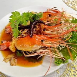 กุ้งก้ามกรามทอดซอสมะขาม