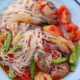 ตำซั่วกุ้งสด