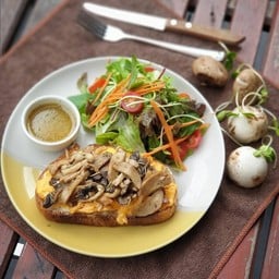 ขนมปังโทสต์เห็ดย่าง