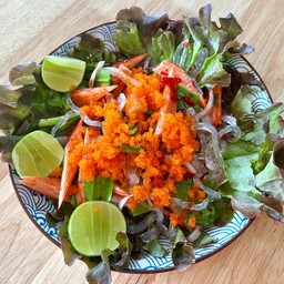 ยำปูอัด+ไข่กุ้งปลาร้านัว