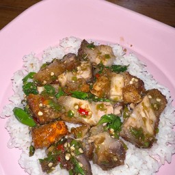 กะเพราหมูกรอบ พิเศษ