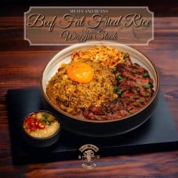 ข้าวผัดมันเนื้อพร้อมสเต็กเนื้อวากิว ⭐️