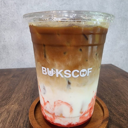 สตรอว์เบอร์รี่คอฟฟี่ลาเต้เย็น