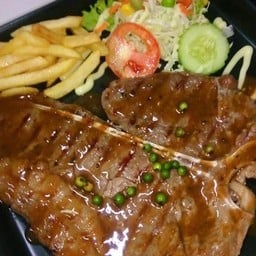 ทีโบนสเต็กเนื้อ