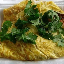 Stuffed Omelette On Rice