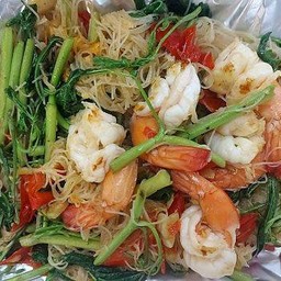 หมี่กระเฉดกุ้ง
