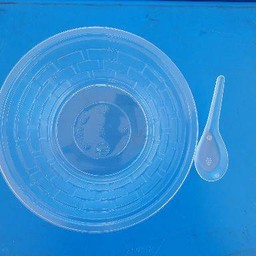 ถ้วย+ช้อน พลาสติกใส