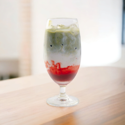 Matcha strawberry latte