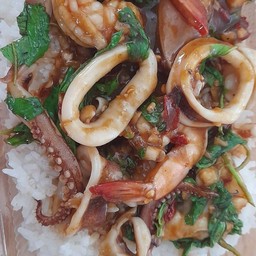 กะเพราทะเลราดข้าว