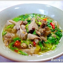 ต้มแซ่บหมูรวม (หมูชิ้น/หมูสับ/ตับหมู/หมูเด้ง)