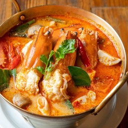 ต้มยำกุ้งแม่น้ำ (กุ้งแม่น้ำ 4 ตัว)