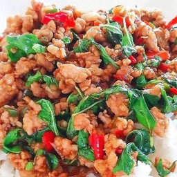 ข้าว.ผัดกระเพราหมูสับ