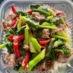 ข้าวคะน้า ผัดน้่ำมันหอย