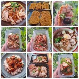 ขาหมู+หมูกรอบ+ต้มเลือดหมู ครัวจันธมาศ