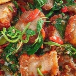 ข้าวกระเพราหมูกรอบ