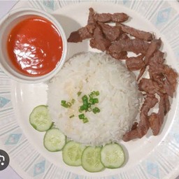 ข้าวราดเนื้อทอด