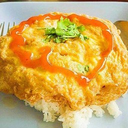 ข้าว.ไข่เจียวทอด (ไม่ใส่เครื่อง)