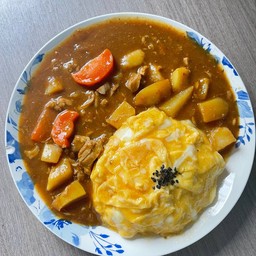 ข้าวแกงกะหรี่ญี่ปุ่น+ไข่ข้น