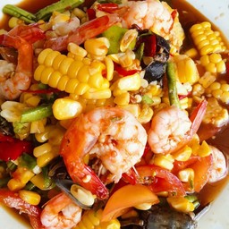 ตำข้าวโพดกุ้งสุก