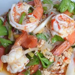 Spicy Glass Noodle Salad with Seafood