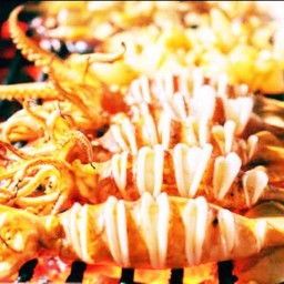 หมึกย่าง น้ำจิ้มรสเด็ด (สูตรมะนาวแท้100%) บางทราย