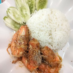 ข้าว+ผัดกระเทียม