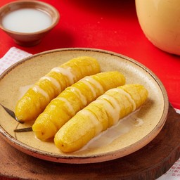 กล้วยไข่เชื่อมกะทิอบควันเทียน