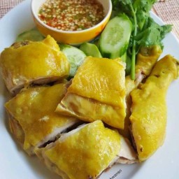 🐔ชินภัทร🐔ไก่ต้มน้ำปลา..สูตรโบราณ(น้ำจิ้มรสเด็ด)และอาหารอีสาน @หมู่บ้านรักไทย