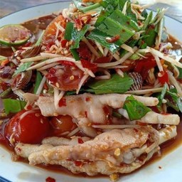 ตำตีนไก่หอยแครง