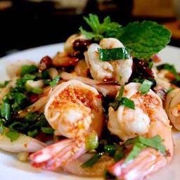 ลาบกุ้งสุก