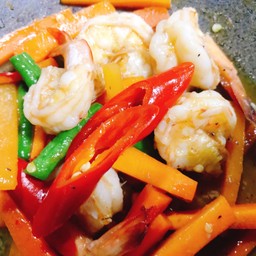 ข้าว+กุ้งผัดกะปิ