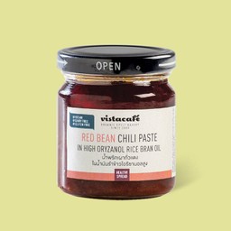 น้ำมันพริกเผาถั่วแดงในน้ำมันรำข้าวโอรีซานอลสูง