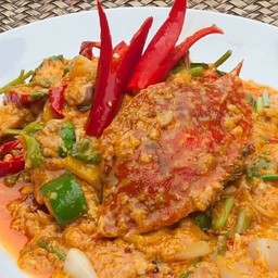 ปูม้าผัดผงกะหรี่