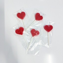 เทียนปักเค้ก รูปหัวใจสีแดง 1 ชิ้น