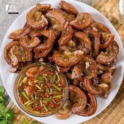 ไส้อ่อนย่างน้ำจิ้มแจ่วขม