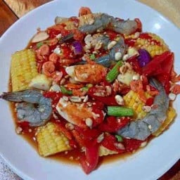 ตำโพดกุ้งสด