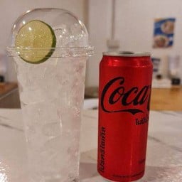 โค้ก (ไม่มีน้ำตาล) 325 ML + น้ำแข็ง
