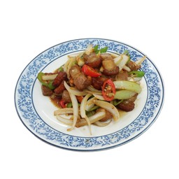 ผัดพริก หมูกรอบ