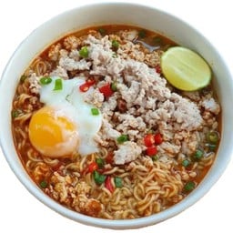 ม่าม่าต้มยำหมูสับ+ไข่ลวก