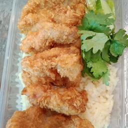 ข้าวหมู ทอด