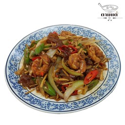 ผัดขิง กุ้ง