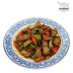 กระเพรา หมูกรอบ