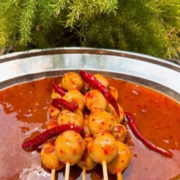 ลูกชิ้นปิ้ง หมูแท้ๆ แบบ5ไม้