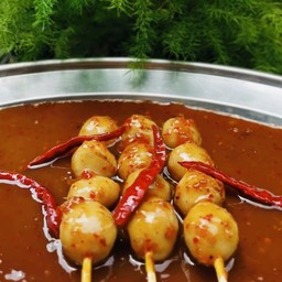 ลูกชิ้นปิ้ง หมูแท้ๆ แบบ3ไม้