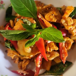 🎉🎉ใหม่!พริกแกงหน่อไม้ดองราดข้าว