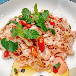 ยำกุ้งฝอยคั่วสุก