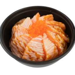 ข้าวหน้าแซลมอนเบิร์นซาชิมิ
