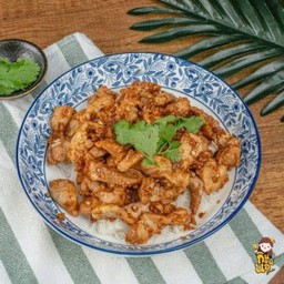 ข้าวหมูทอดกระเทียม